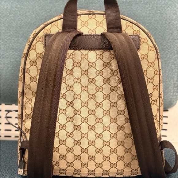 Gucci Beige and Black Monogram BackPack - Picture 2 of 6